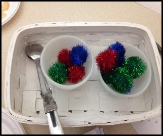 fuzzy balls in cups