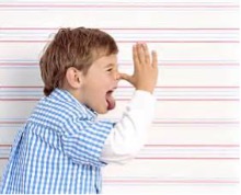 child putting hand on nose in a teasing manner