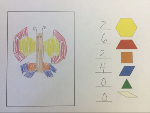 drawn pattern with identify shapes worksheet