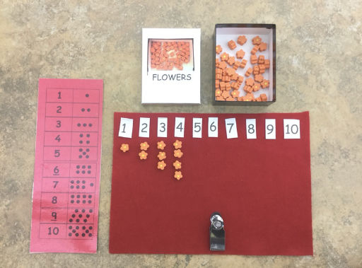 red place mat with score card and orange dots