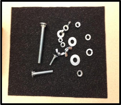 Nuts. bolts, and washers fine motor task