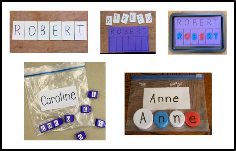 images of different ways to show children's names