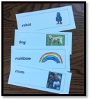 A selection of picture vocabulary cards
